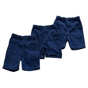 GAP Kids Uniform Dressy Shorts - Bundle of 3 (Navy "Dark Night", Size 6 Slim)